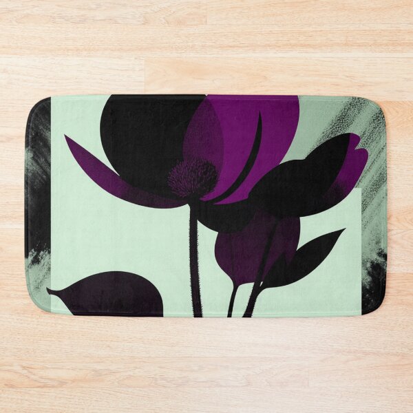 Item preview, Glam Art Deco Purple Floral designed and sold by joycrysstudio.