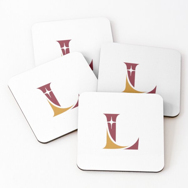 Item preview, Royal Burgundy & Mustard Gold Letter L - Ornate Calligraphy Monogram designed and sold by KalamAura.