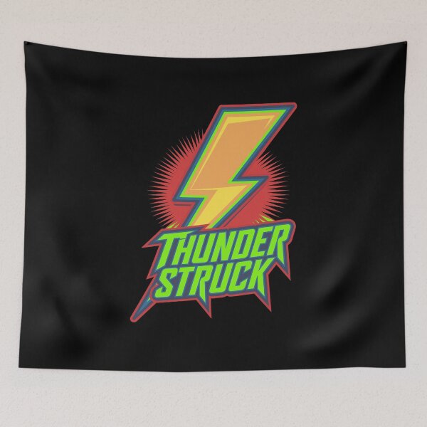 Item preview, Thunder Struck Neon Lightning design – Retro 80s Electric Rock Graphic  designed and sold by paulo silveira.