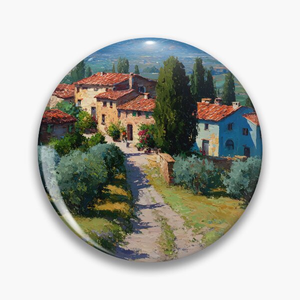 Item preview, Tuscan Olive Grove with Rustic Houses Oil Style designed and sold by daila70.