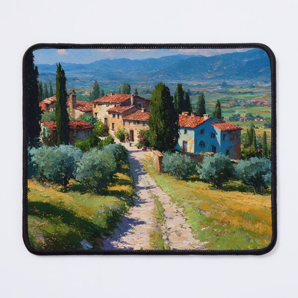 Item preview, Tuscan Olive Grove with Rustic Houses Oil Style designed and sold by daila70.
