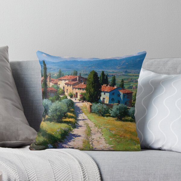 Item preview, Tuscan Olive Grove with Rustic Houses Oil Style designed and sold by daila70.