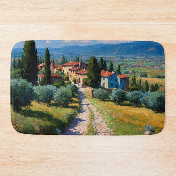 Item preview, Tuscan Olive Grove with Rustic Houses Oil Style designed and sold by daila70.