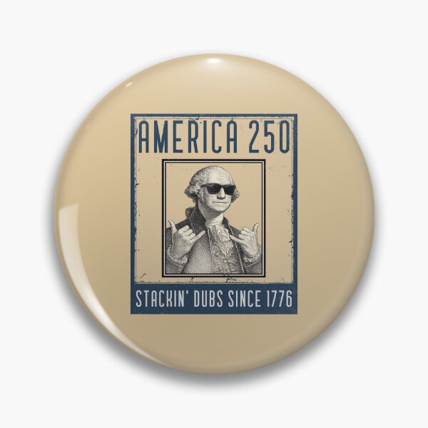 Artikelvorschau, Amerika 250: Seit 1776 stapeln wir die Doubles – George Washington mit Sonnenbrille entworfen und verkauft von The Sporty Nerd.