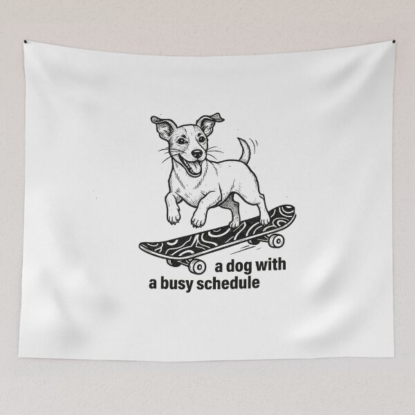 Item preview, Jack Russell on Skateboard – A Dog With a Busy Schedule | Skate Dogs Club designed and sold by PhokaPhokich.