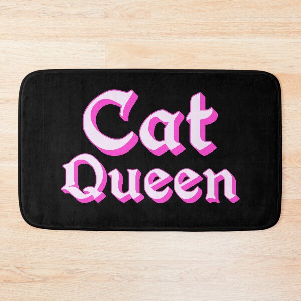 Item preview, Cat Queen in Pink Medieval Typography designed and sold by Memes N Lore .