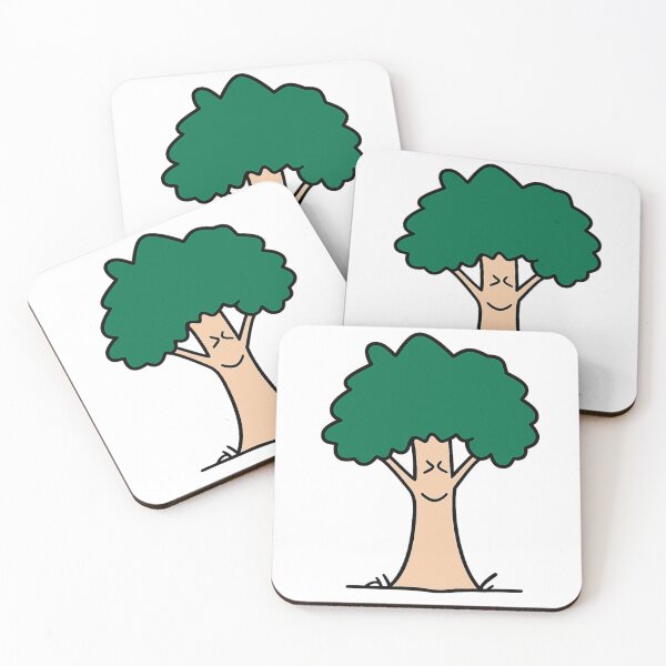 Item preview, Cute tree cartoon illustration smiling nature character kids and woodland lovers designed and sold by RickE.