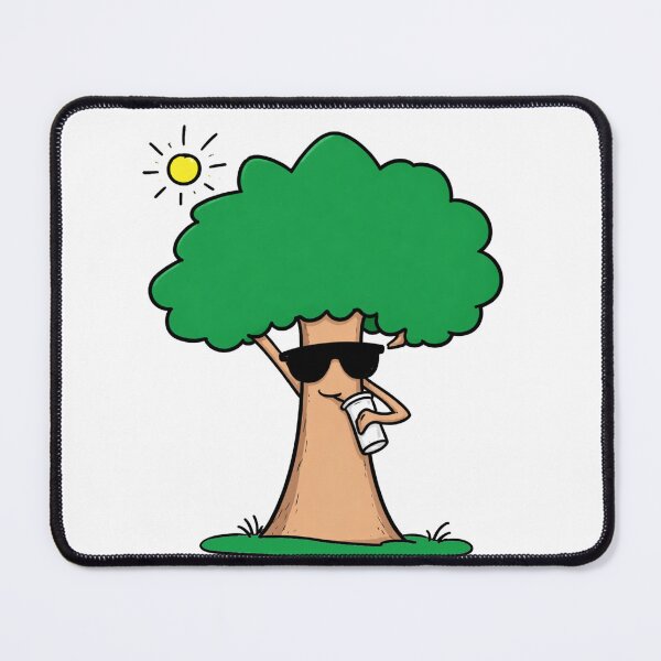 Item preview, Cool tree cartoon illustration sunglasses drinking character summer humor lovers designed and sold by RickE.