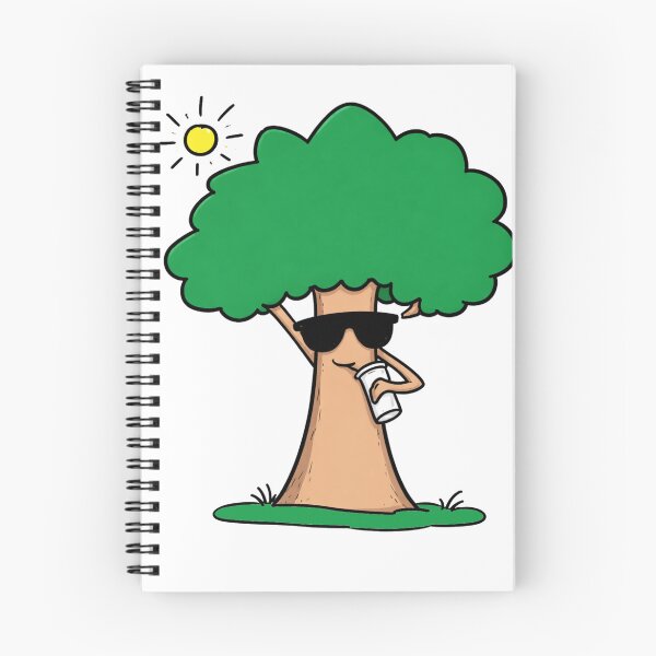 Item preview, Cool tree cartoon illustration sunglasses drinking character summer humor lovers designed and sold by RickE.