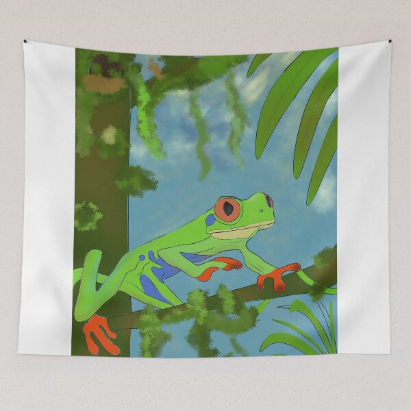 Item preview, Tree frog in the jungle designed and sold by Giesearthouse.