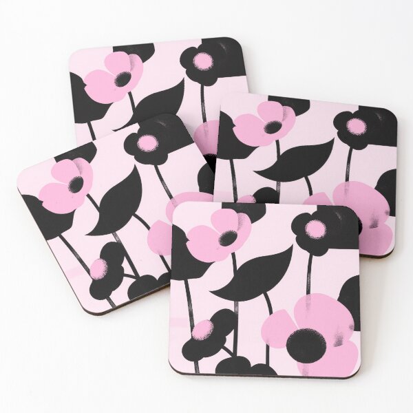 Item preview, Glam Art Deco Pink Floral Composition designed and sold by joycrysstudio.