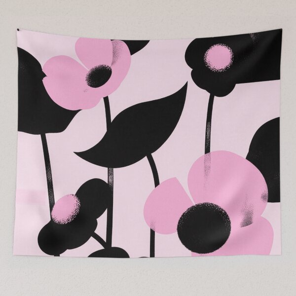 Item preview, Glam Art Deco Pink Floral Composition designed and sold by joycrysstudio.