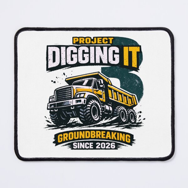 Item preview, Dump Truck Construction Project Digging It Groundbreaking Since 2026 Design designed and sold by designleon19.