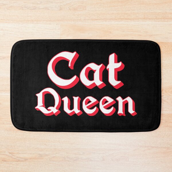 Item preview, Cat Queen in Red Medieval Typography designed and sold by Memes N Lore .