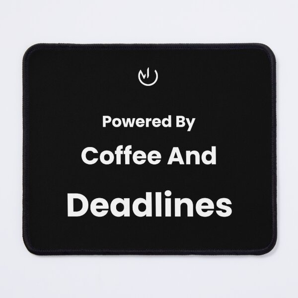 Item preview, Powered By Coffee And Deadlines Funny Work Quote Shirt designed and sold by mostly_offline.