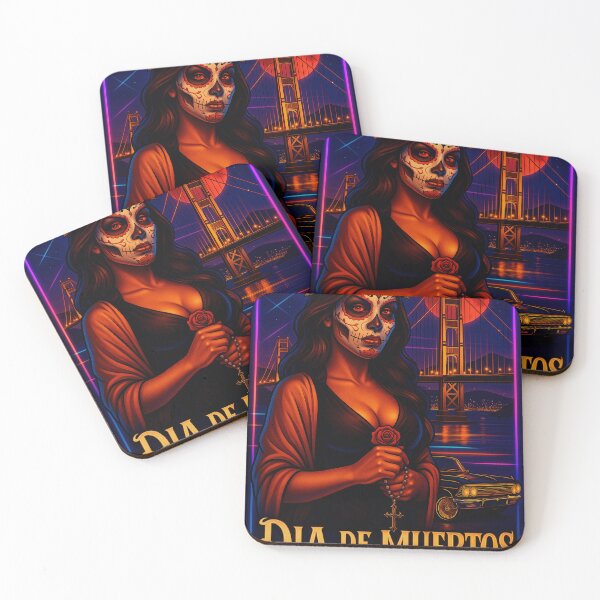 Item preview, Dia De Muertos Queen – San Francisco Lowrider Nights in Neon designed and sold by DyfunctionalTee.