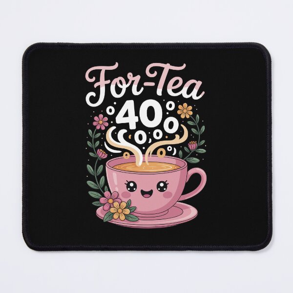 Item preview, Cozy 40th Birthday For-Tea Cute Smiling Teacup designed and sold by Betsytiptoe.