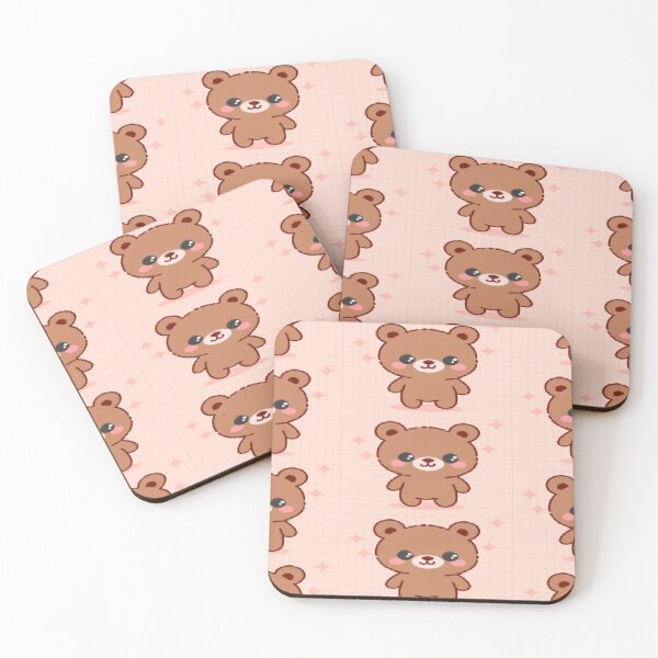 Item preview, cute little teddybear with a pink backround designed and sold by CUTIE49SRIMONEY.