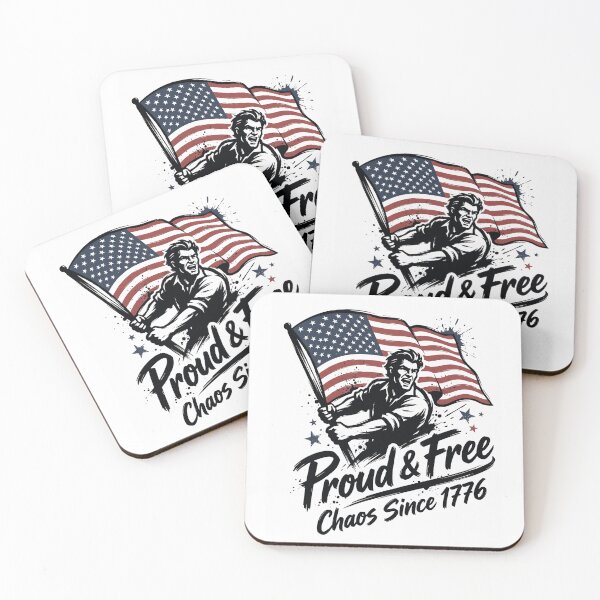 Item preview, Proudly Free Chaos Since 1776 Design, Patriotic Freedom Lover Gift, 4th of July American Graphic Tee designed and sold by AsturShop.