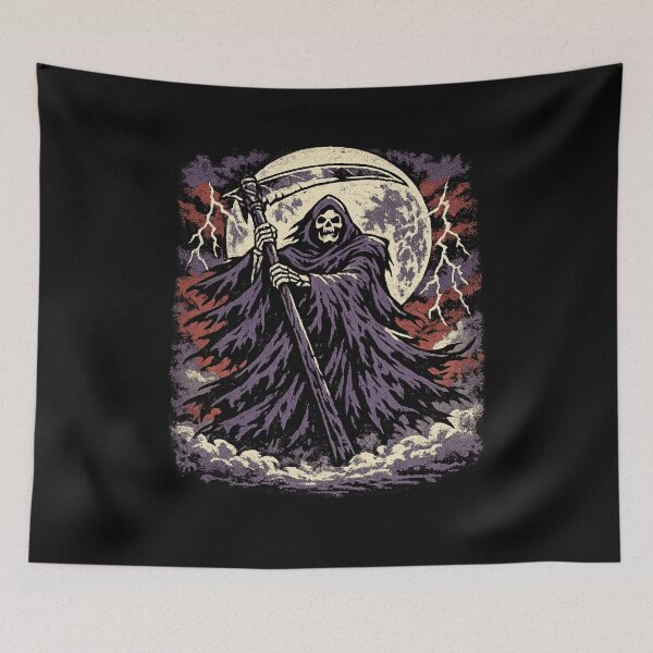Item preview, Reign of the Reaper Vintage Dark Fantasy Shirt designed and sold by Pop-clothes.