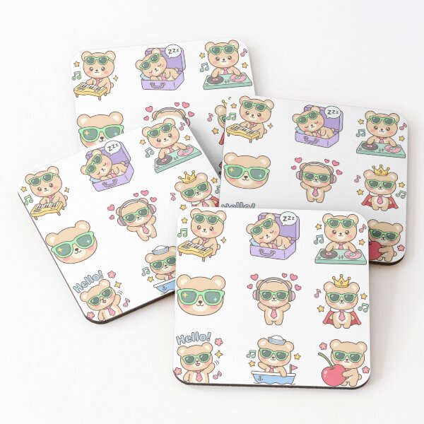 Item preview, Bear Retro 80s Japanese Sticker Sheet designed and sold by elglotonmusical.