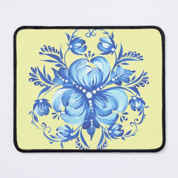 Item preview, blue flowers Ukrainian art Petrykivka art designed and sold by Sunflower-7.