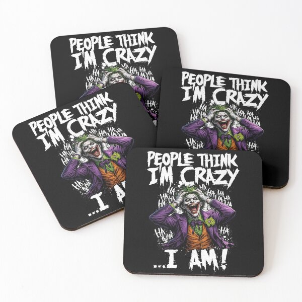 Item preview, Insane Smile: Joker "People Think I'm Crazy" Design designed and sold by Shirtaholism.
