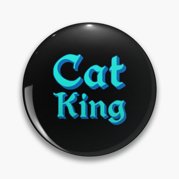 Item preview, Cat King in Blue Medieval Typography designed and sold by Memes N Lore .