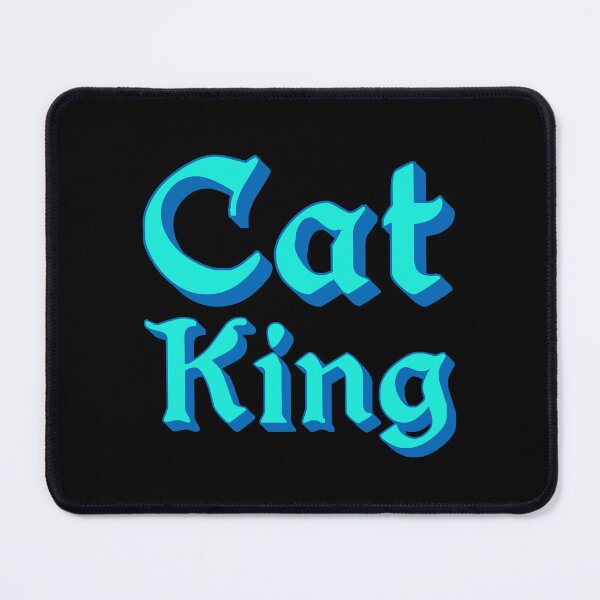 Item preview, Cat King in Blue Medieval Typography designed and sold by Memes N Lore .