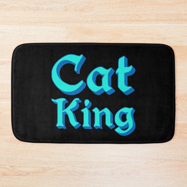 Item preview, Cat King in Blue Medieval Typography designed and sold by Memes N Lore .