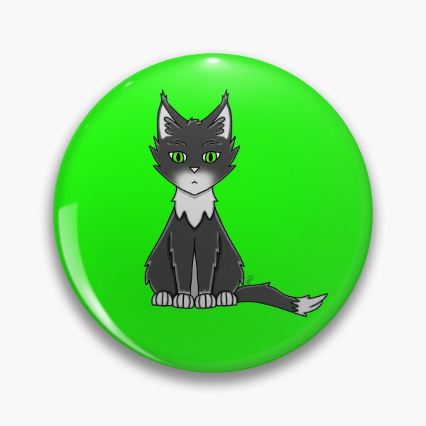 Item preview, Black and White Cat Green Eyes Art designed and sold by lilpoltergeist.