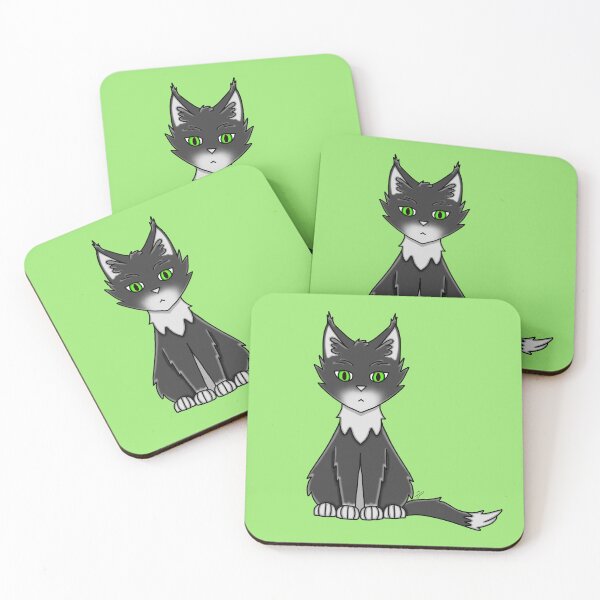 Item preview, Black and White Cat Green Eyes Art designed and sold by lilpoltergeist.