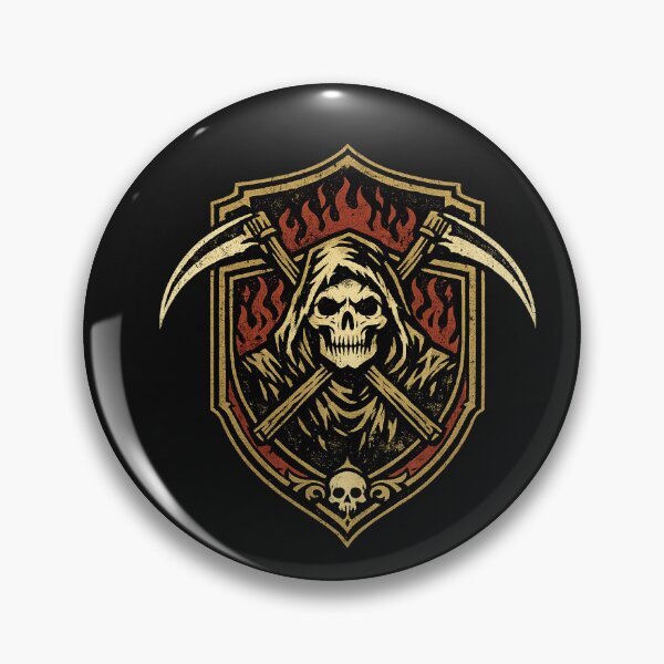 Item preview, Harbinger of Shadows  Gothic Reaper Crest Shirt designed and sold by Pop-clothes.