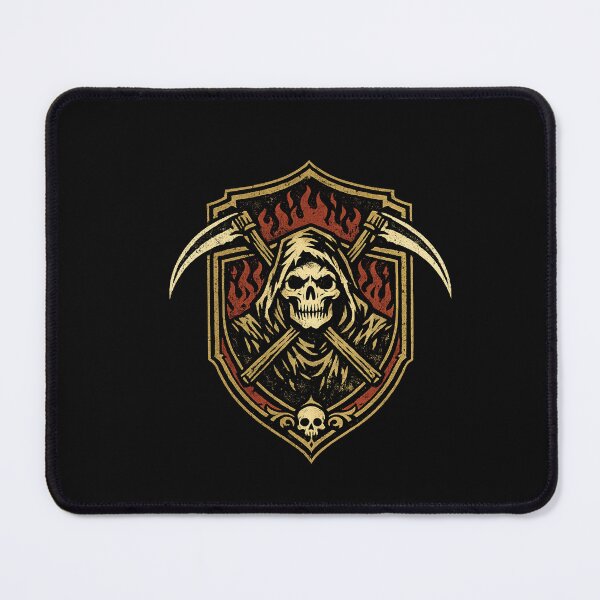 Item preview, Harbinger of Shadows Gothic Reaper Crest Shirt designed and sold by Pop-clothes.