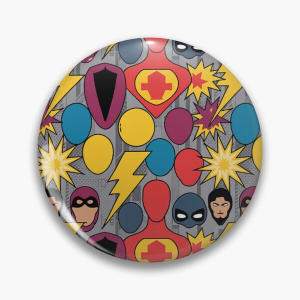 Item preview, Bold Comic Book Superhero Seamless Pattern designed and sold by Midnight Veil Designs.