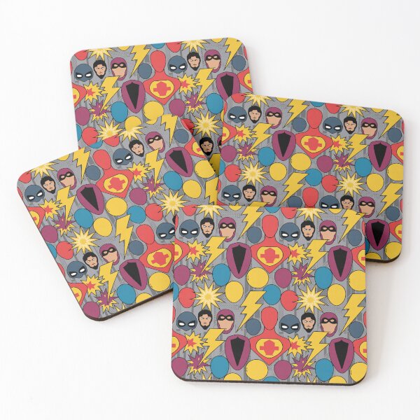 Item preview, Bold Comic Book Superhero Seamless Pattern designed and sold by Midnight Veil Designs.