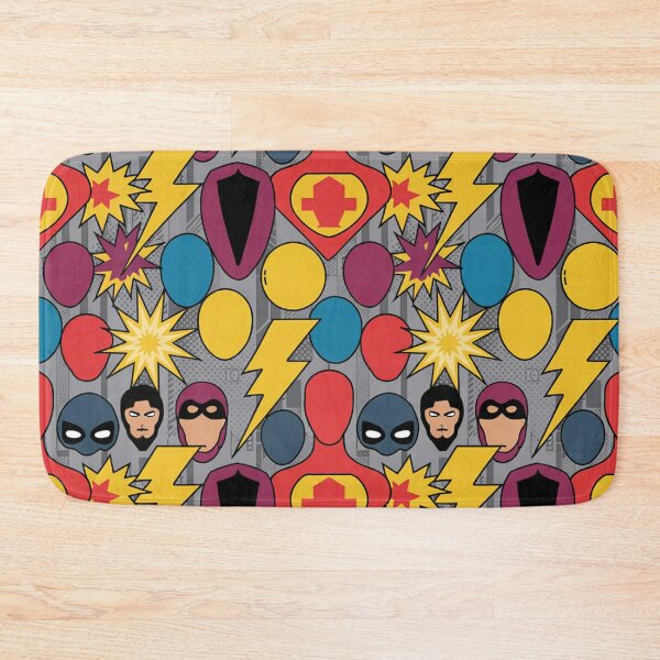 Item preview, Bold Comic Book Superhero Seamless Pattern designed and sold by Midnight Veil Designs.