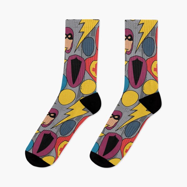 Item preview, Bold Comic Book Superhero Seamless Pattern designed and sold by Midnight Veil Designs.