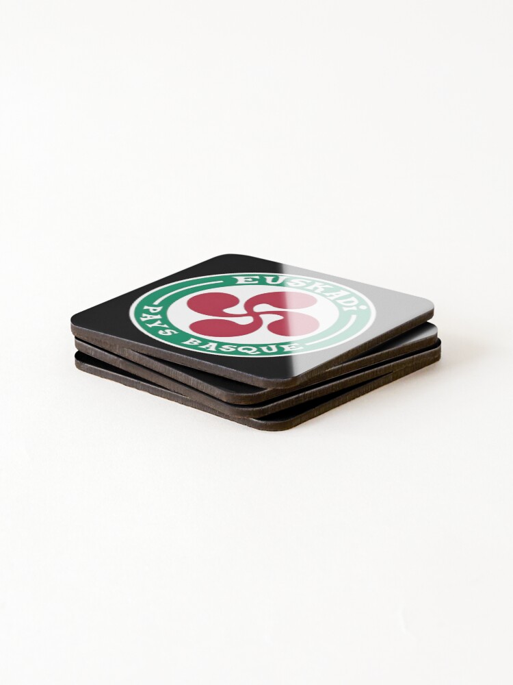 Thumbnail 4 of 5, Coasters (Set of 4), Basque flag designed and sold by BorowskiLab.