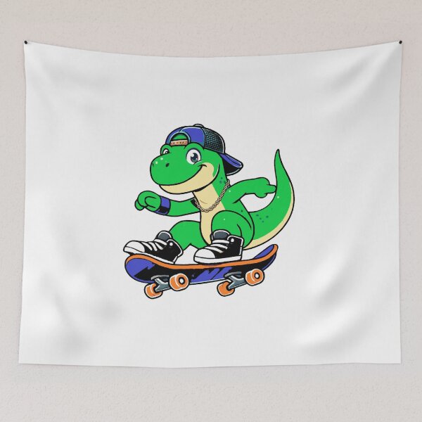 Item preview, "Skater Dinosaur - Cool Retro Streetwear Style" designed and sold by Skully-Studio.
