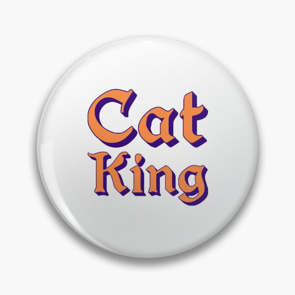 Item preview, Cat King in Orange Medieval Typography designed and sold by Memes N Lore .