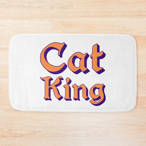 Item preview, Cat King in Orange Medieval Typography designed and sold by Memes N Lore .
