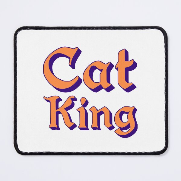 Item preview, Cat King in Orange Medieval Typography designed and sold by Memes N Lore .
