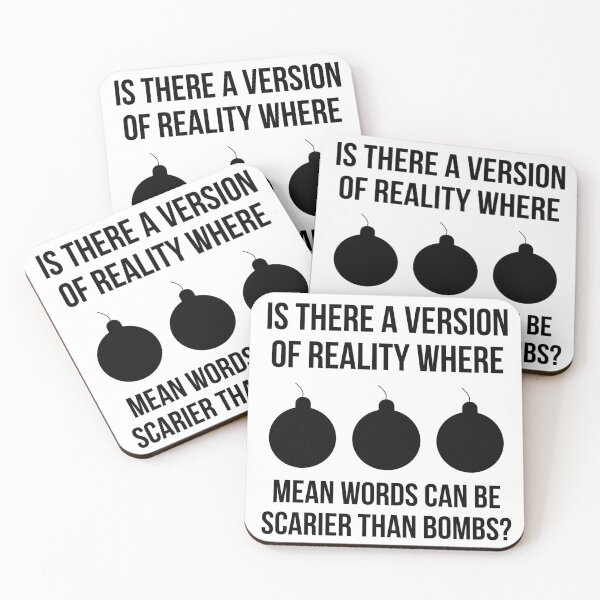 Item preview, Is there a version of reality where mean words can be scarier than bombs? designed and sold by Rachel the Artist .