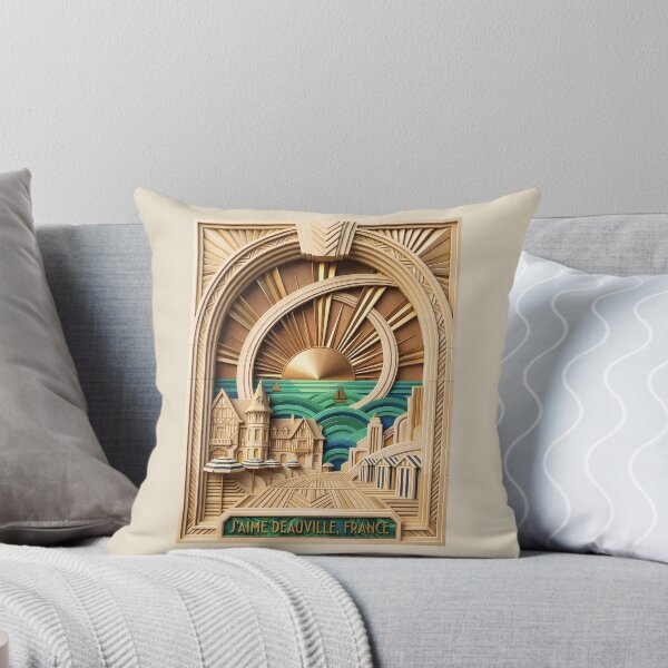 Item preview, Deauville Les Planches Boardwalk Art - France Art Deco Mosaic designed and sold by FrancophileFun.