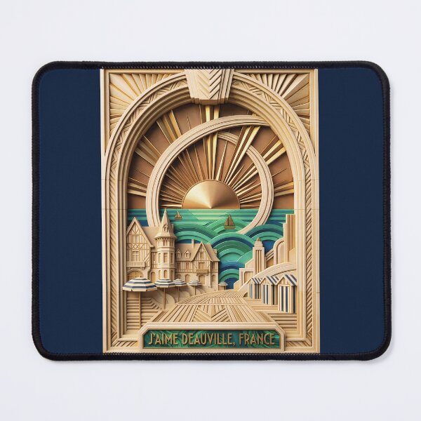 Item preview, Deauville Les Planches Boardwalk Art - France Art Deco Mosaic designed and sold by FrancophileFun.