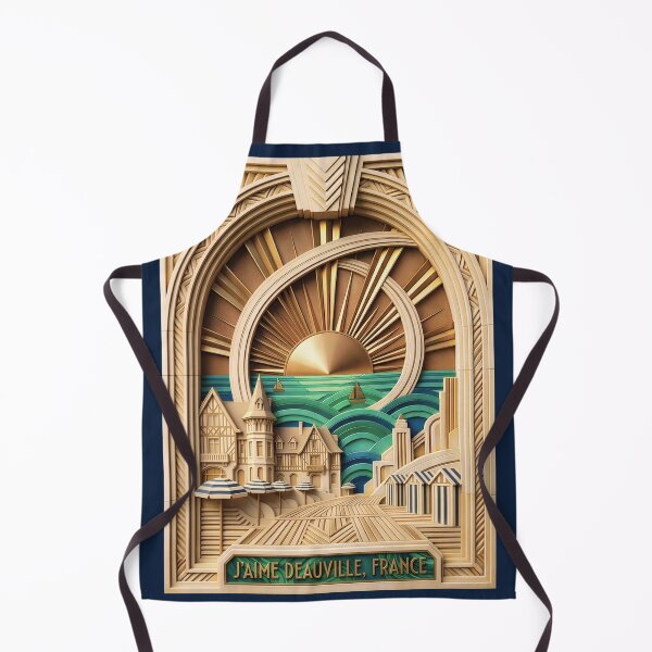 Item preview, Deauville Les Planches Boardwalk Art - France Art Deco Mosaic designed and sold by FrancophileFun.