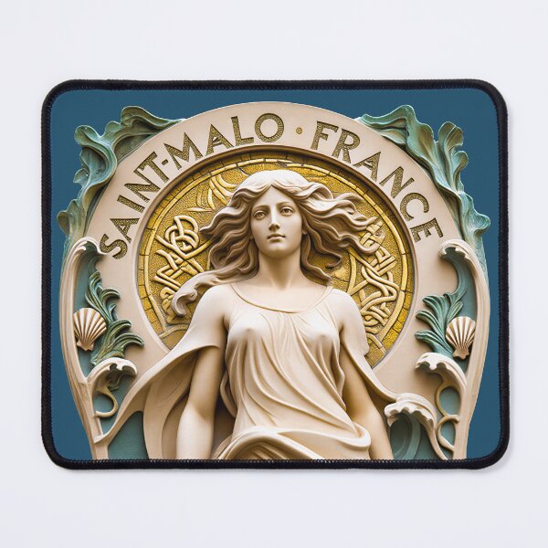 Item preview, SAINT-MALO, FRANCE — Breton Coastal Allegory Art Nouveau Relief designed and sold by FrancophileFun.