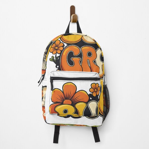 Artikelvorschau, Bubble Groovy Retro Floral Mushroom Typography Vintage 70s Style entworfen und verkauft von ArtnarongDesign.