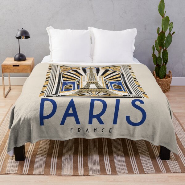 Item preview, Paris Eiffel Tower Art Deco Mosaic - Vintage France Poster designed and sold by FrancophileFun.